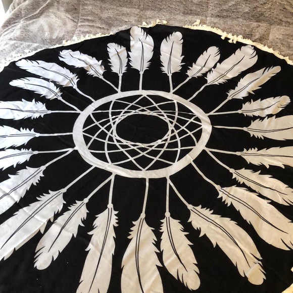 Black Dreamcatcher Beach Wrap Coverup - Picture 5 of 6